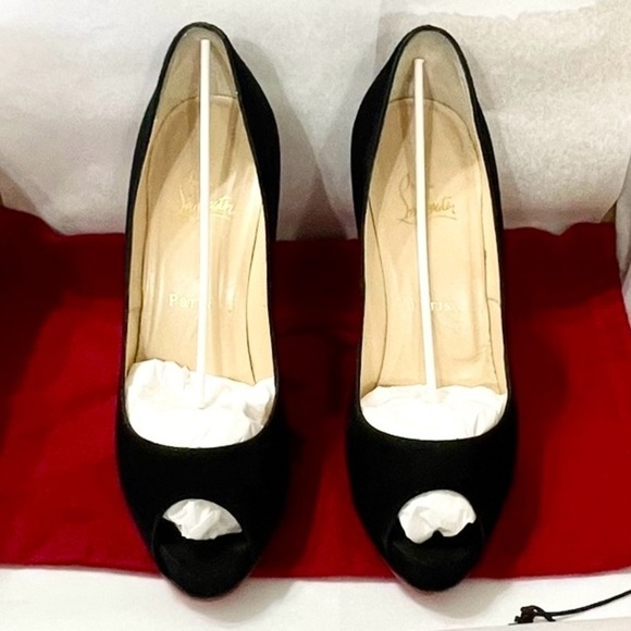 Christian Louboutin Very Prive platform pumps 120mm, Veau Velour suede glitter. - Picture 4 of 10